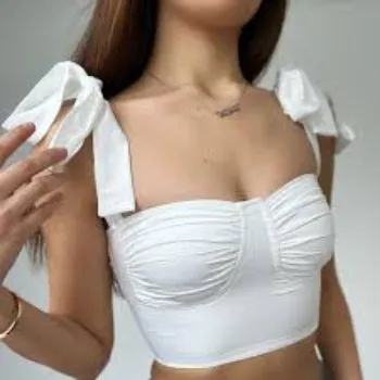 Fit N Fame White Fancy Top