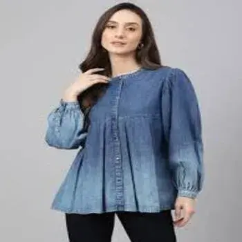 New Modern Style Denim Tops