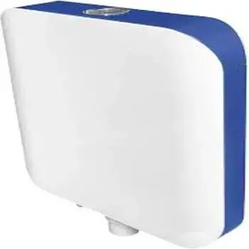 Blue And White Flush Tank