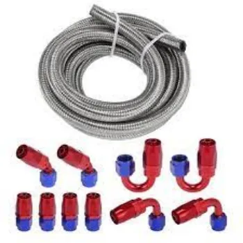 Fuel Line Fittings Silver  Color 