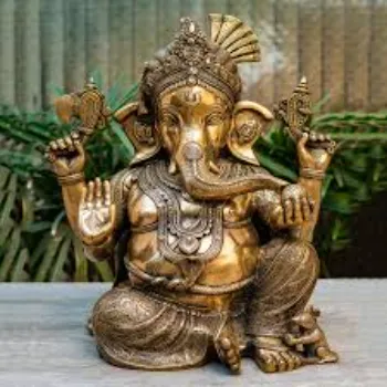  Lord Ganesha Statue Brass 