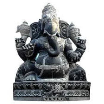 Black Marble Ganesh Statue