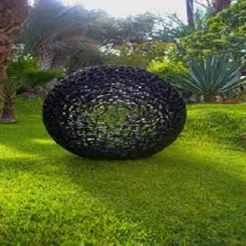 Metal Circle Garden Sculpture