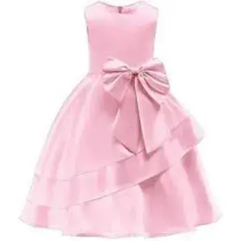 Pink Bow Frock For Girls