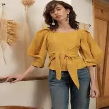 Fashionista Yellow Top For Girls 