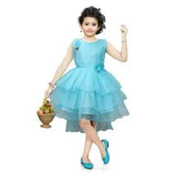 Sky Blue Net Frock