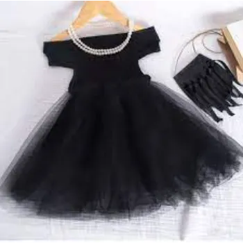 Girls Black Color Attractive Frocks