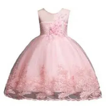 Sleeveless Pink Girls Frocks