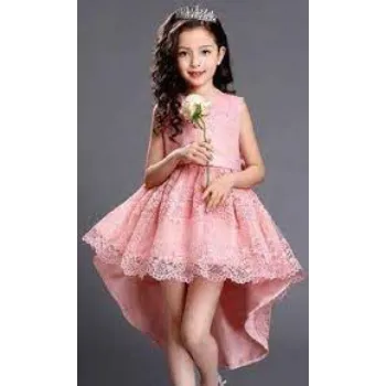 Girls Peach Color Frocks