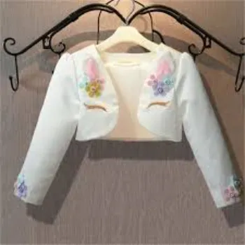 Girls White Puffer Jacket