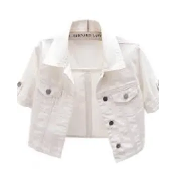 Girls White Color Jacket