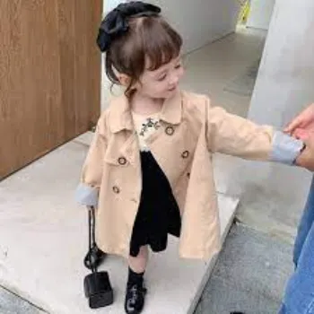 Girls Beige Color Jacket
