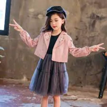 Girls Leather Pink Jacket