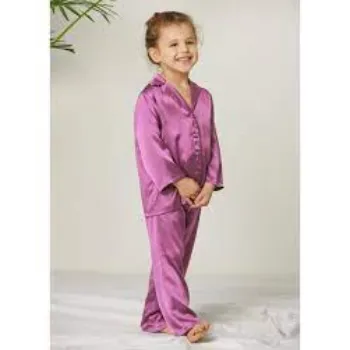 Plain Silk Girls Night Wear