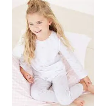 Girls White Color Night Wear