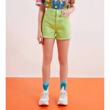 Designer Girls Parrot Green Shorts