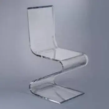 Z Shaped Glass Chair