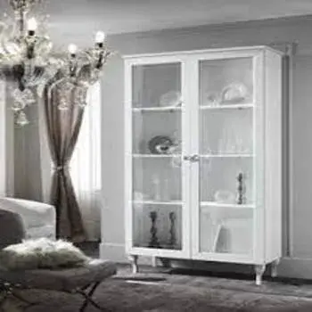 Matt White Glass Cupboard