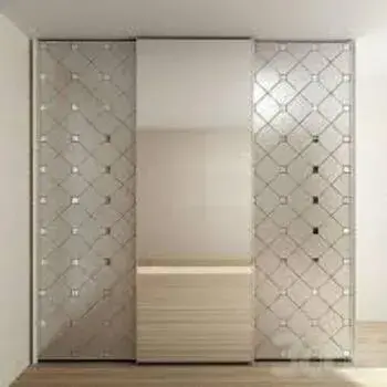 Wardrobe Decorative Glass Cupboard
