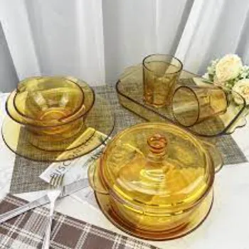 Solid Glass Dinner Set
