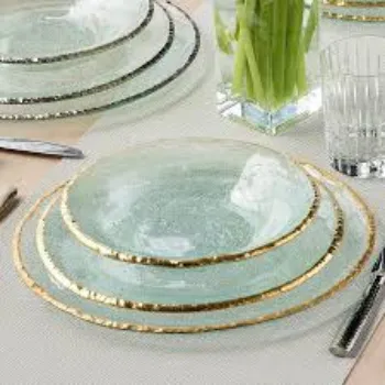TORA CREATIONS Glass Dinner Set