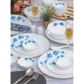 Glass Dinner Set White Color