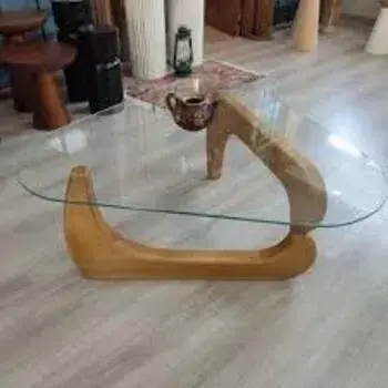 Triangle Shape Glass Top Table