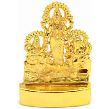 Saraswati Gold Planted Statue
