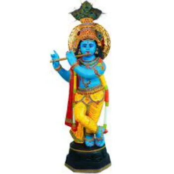  krishna Gold Plated Statue