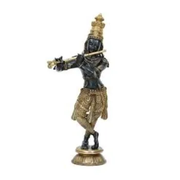  Lord Krishna Plated Statue