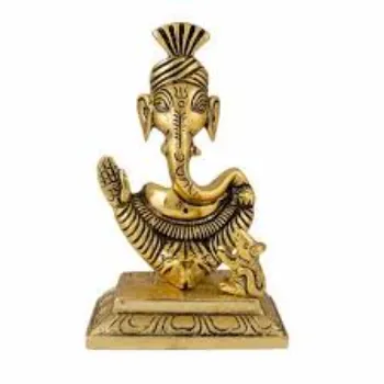 Gold Plated Ganesh Statue