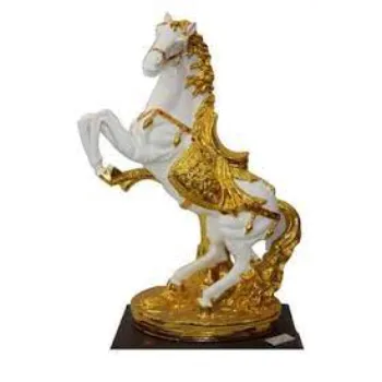  White Gold Horse Showpiece