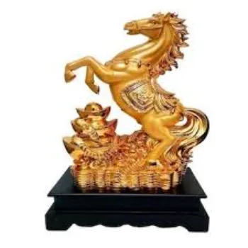  Golden Horse Plated Statue