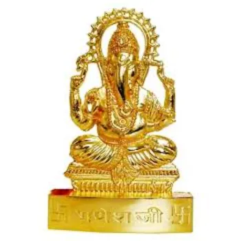 Gold Ganesh Plated Statue