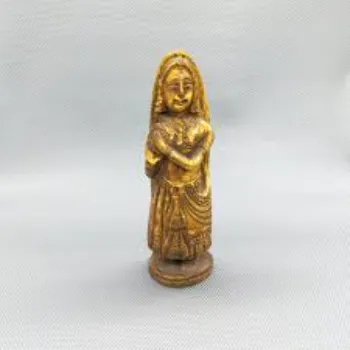  Vintage Wooden Women Statue