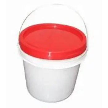 Red & White Grease Bucket and Container