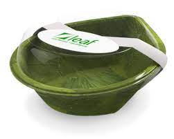  Non Polished Green Leaf Bowls