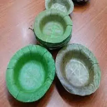 Round Green Leaf Bowls