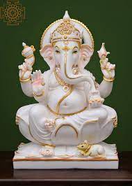 White Marble Ganesha Statue