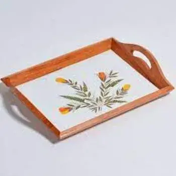 White And Brown Handmade Paper Trays