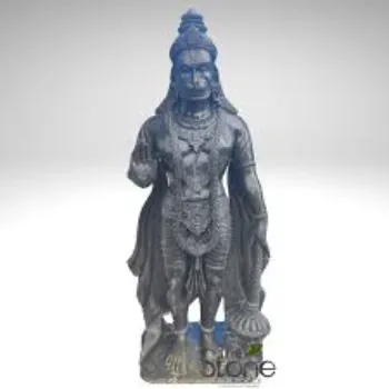  Black Stone Hanuman Statue