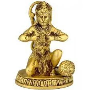  Brass Golden Hanuman Statue