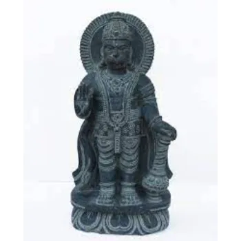  Standing Hanuman Black Statue 