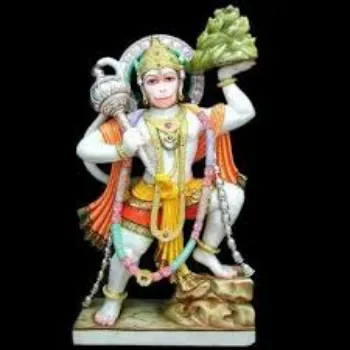  Multicolor Hanuman Marble Statue