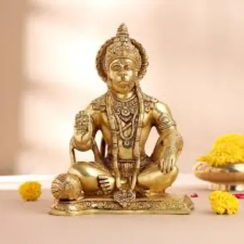  Exotic India Blessing Hanuman - Brass Statue