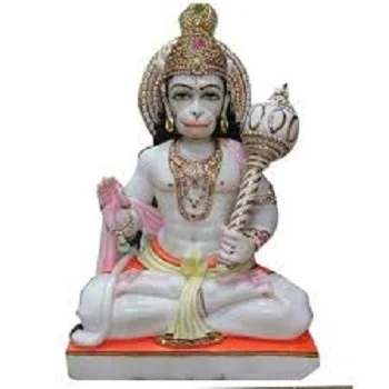  White Marble Hanuman Statue