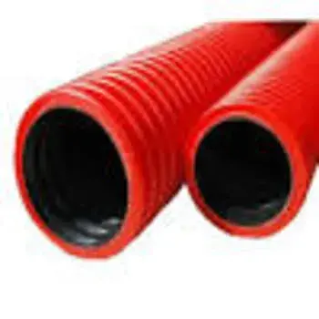 Red, HDPE Double Corrugated pipe