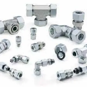 Hydraulic Tube Fittings Silver Color 