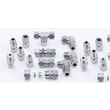 Hydraulic Tube Fittings Silver  Color 