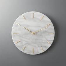 White Marble Wall Clock 